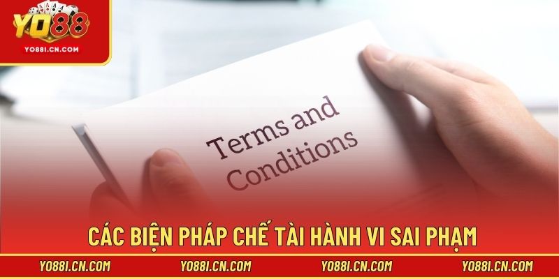 Các biện pháp chế tài hành vi sai phạm